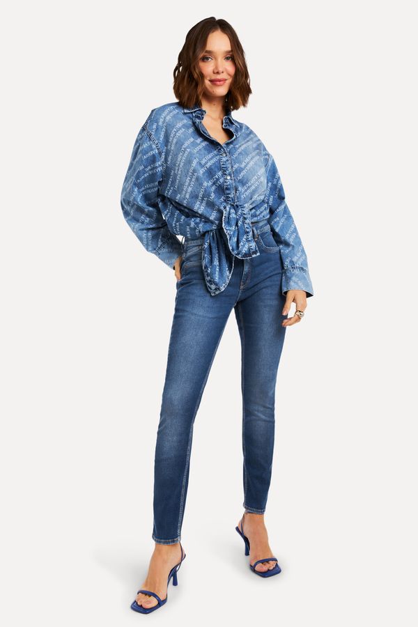 Calca Skinny Regular Basic Blue