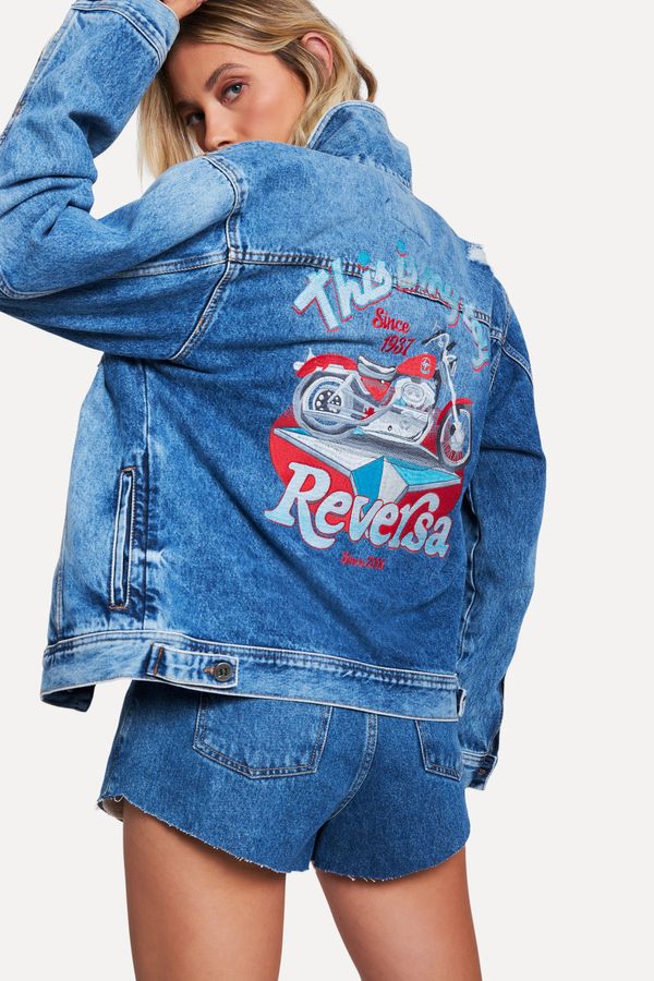 JAQUETA JEANS OVER ESTRELA