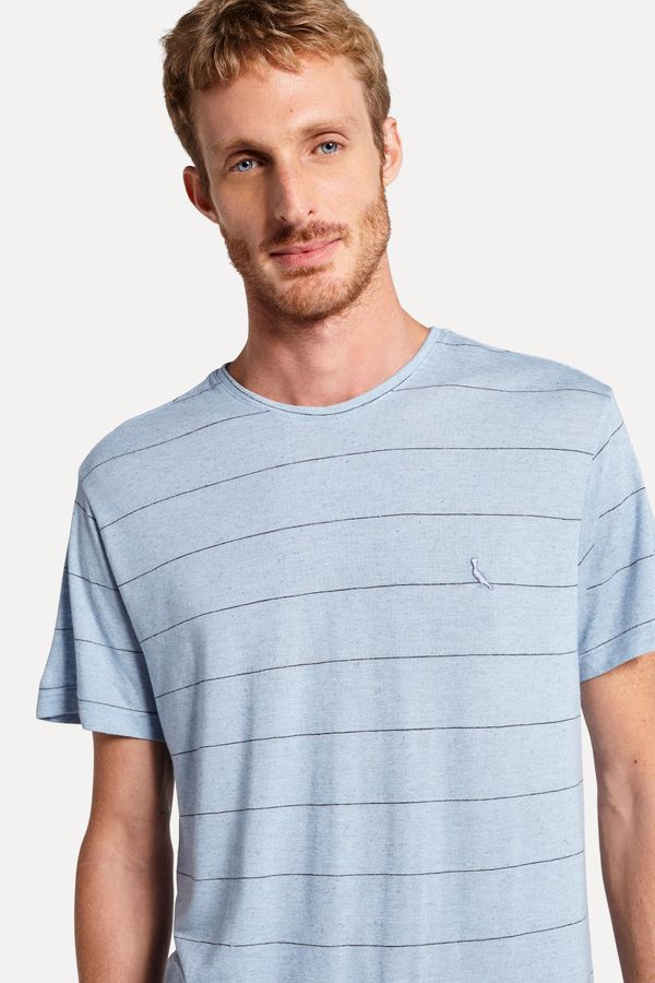 Camiseta Malha Linho Listrada