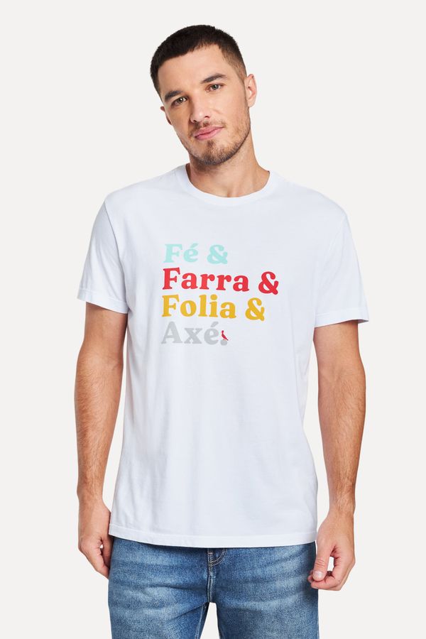 Camiseta Estampada Fe Farra Folia Axe