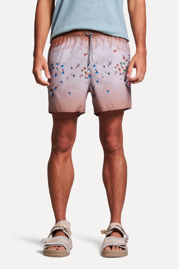 Short Praia Estampado Drone Beach