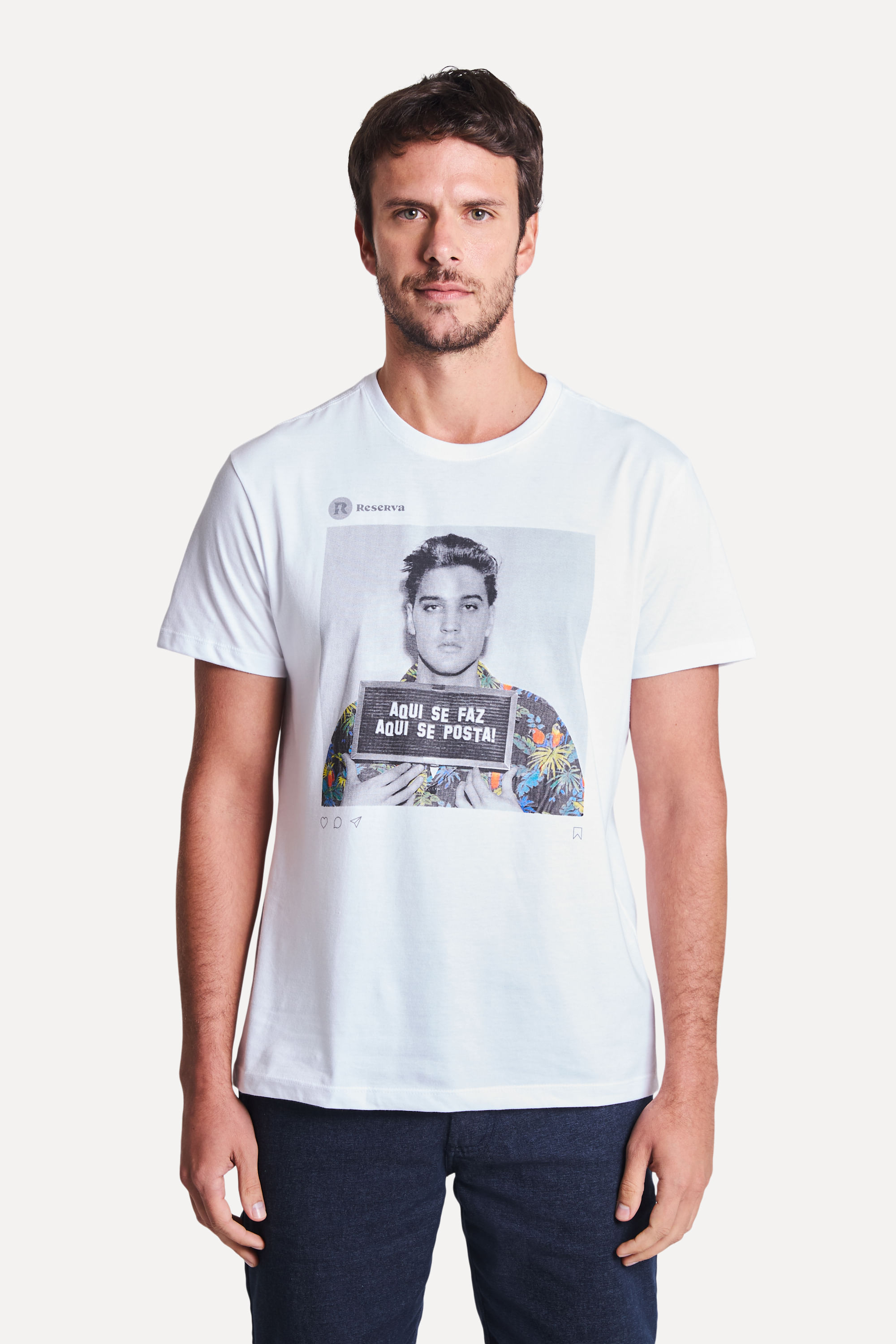 Camiseta Estampada Aqui Se Posta