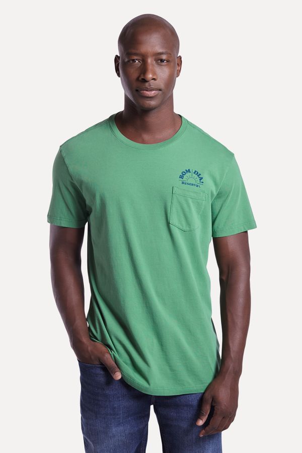 Camiseta Estampada Bom Dia Bolso