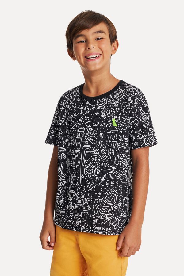 Camiseta Mini Estampa Doodles