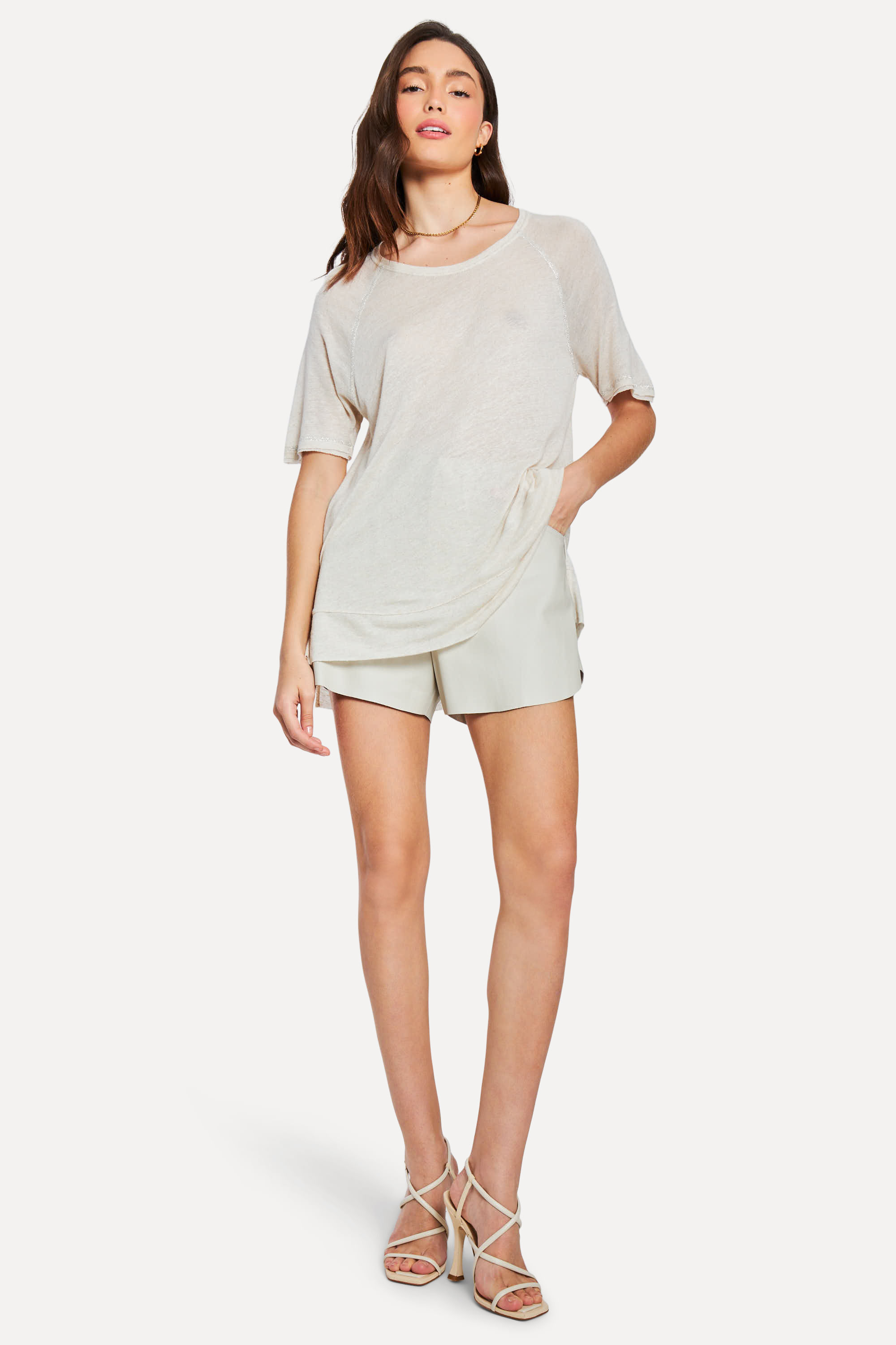 Blusa Malha Basica Manga Curta