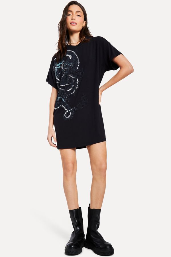 Vestido Silk Poster Dragao