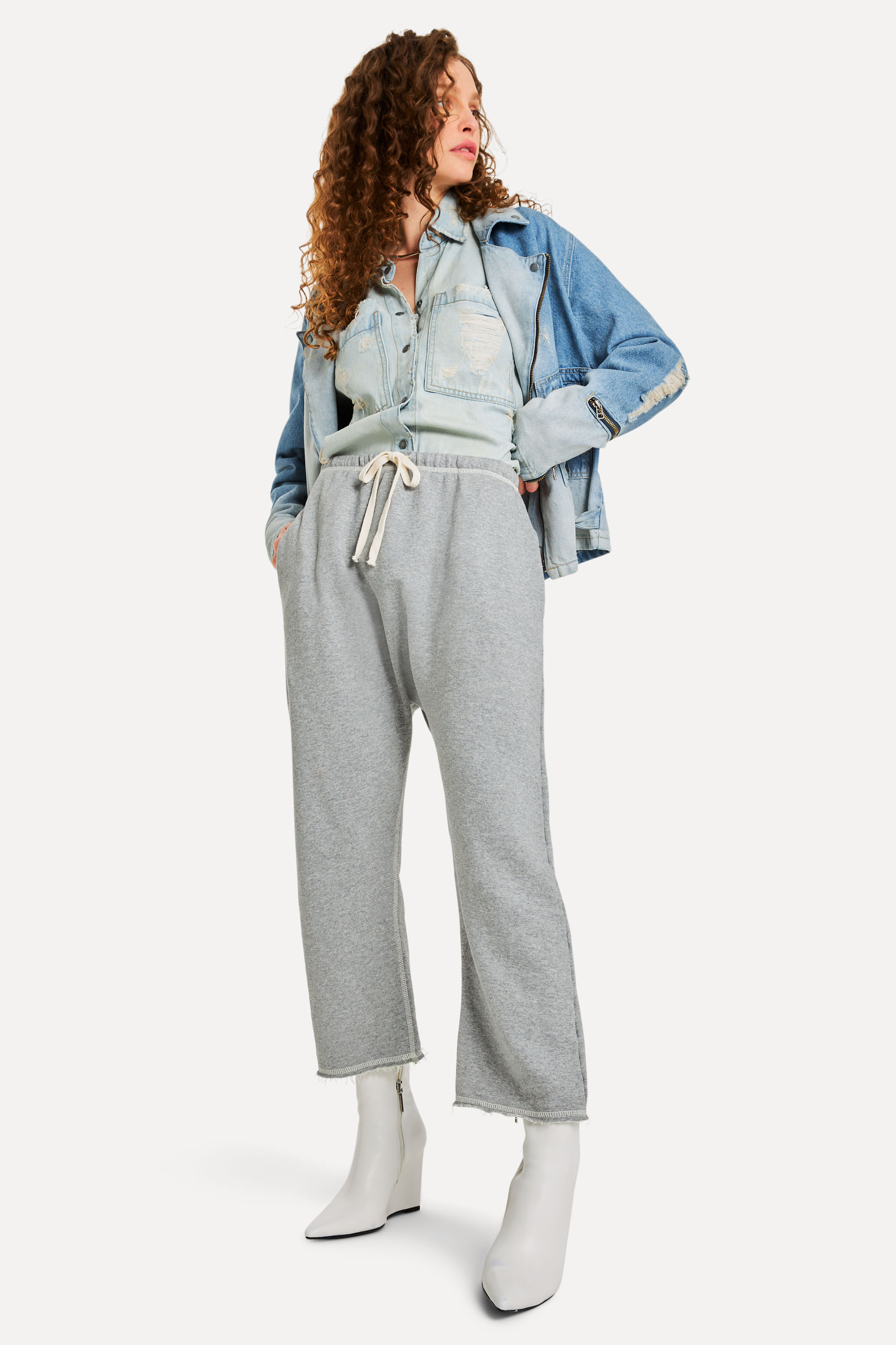 Calca Moletom Mini Flare