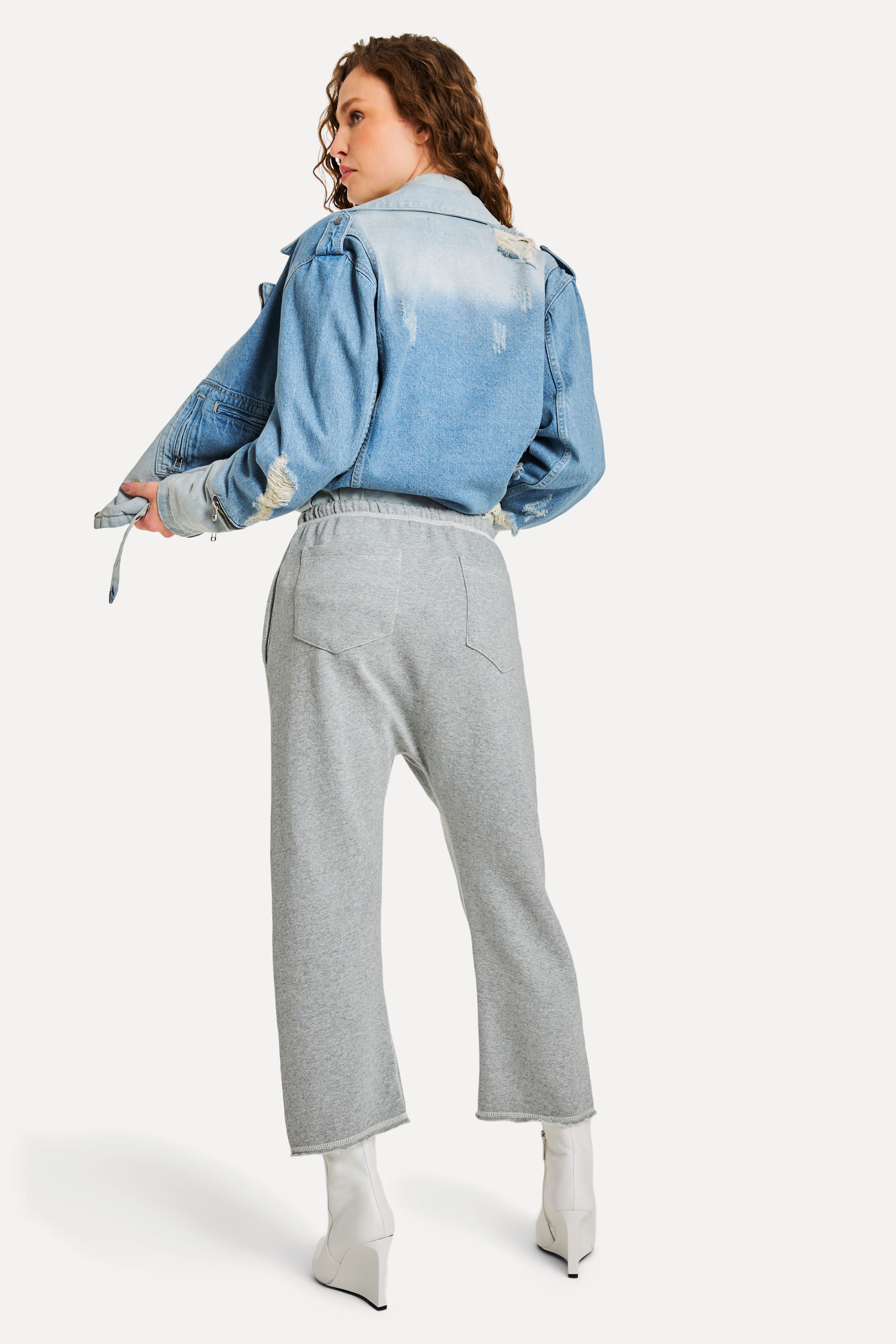 Calca Moletom Mini Flare