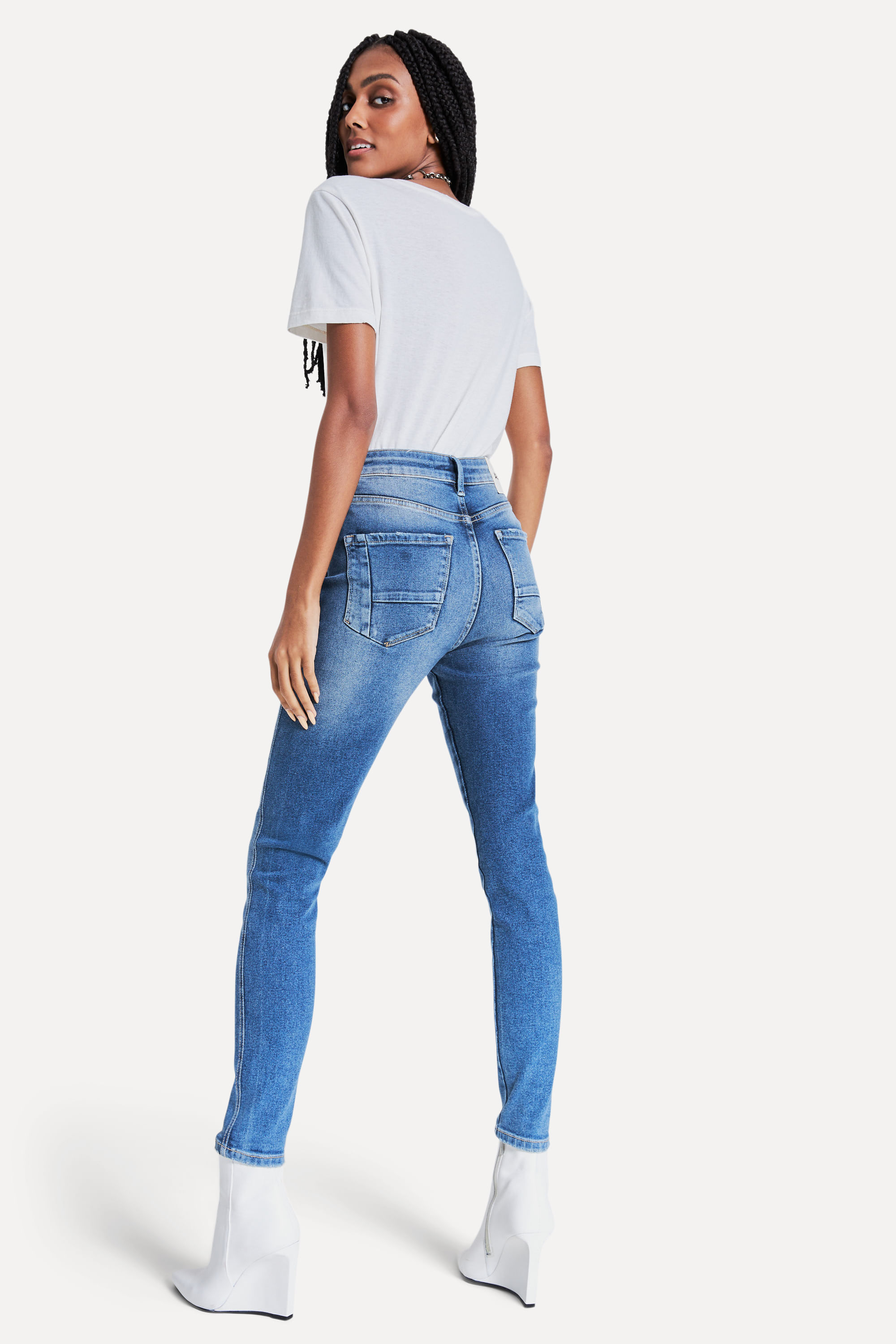 Calca Jeans  Skinny Nicky High Blue