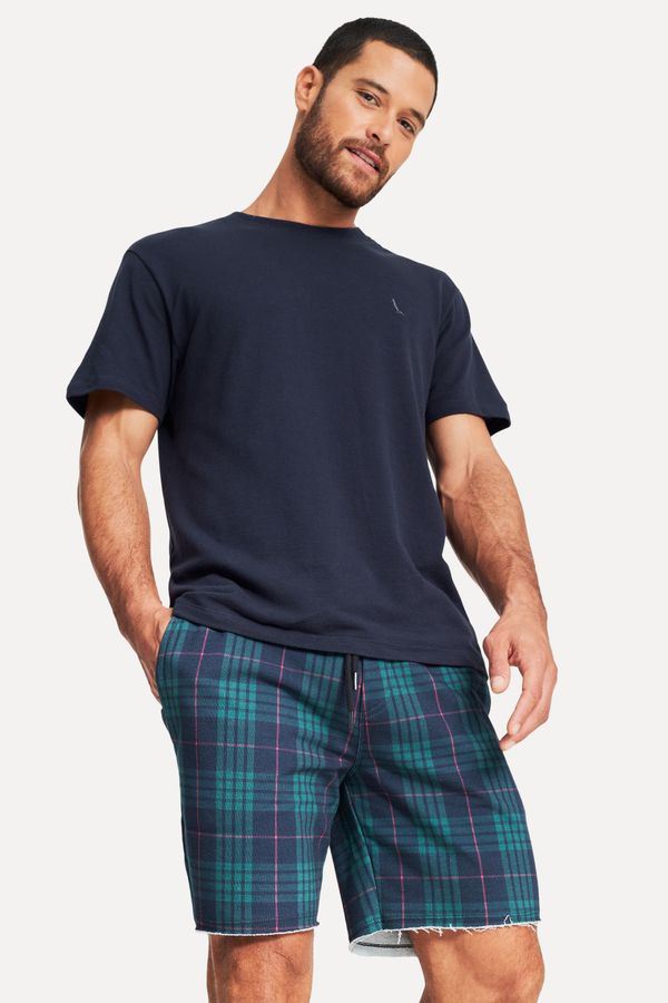 Bermuda Moletom Estampada Madras