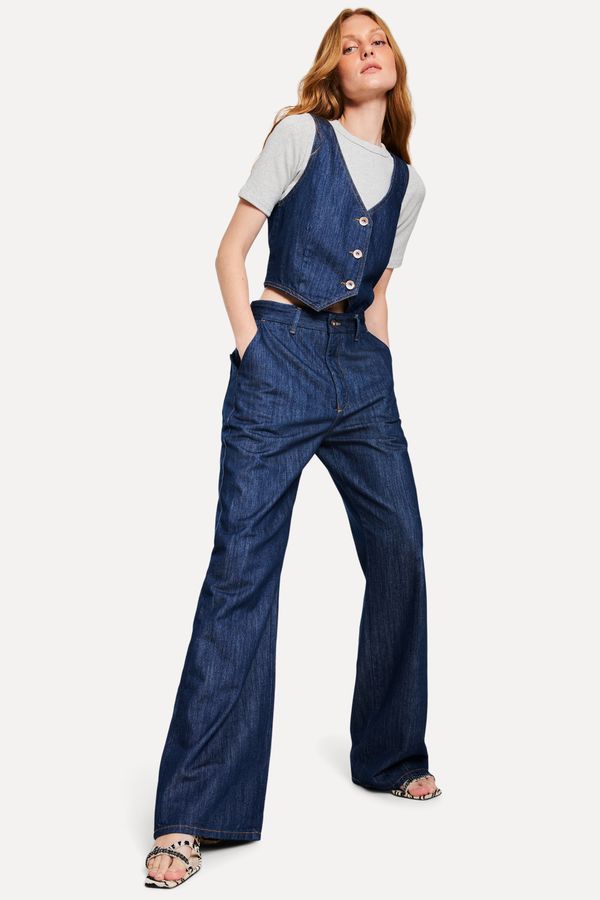 Calca Jeans Anny Wide Leg Alfaiataria