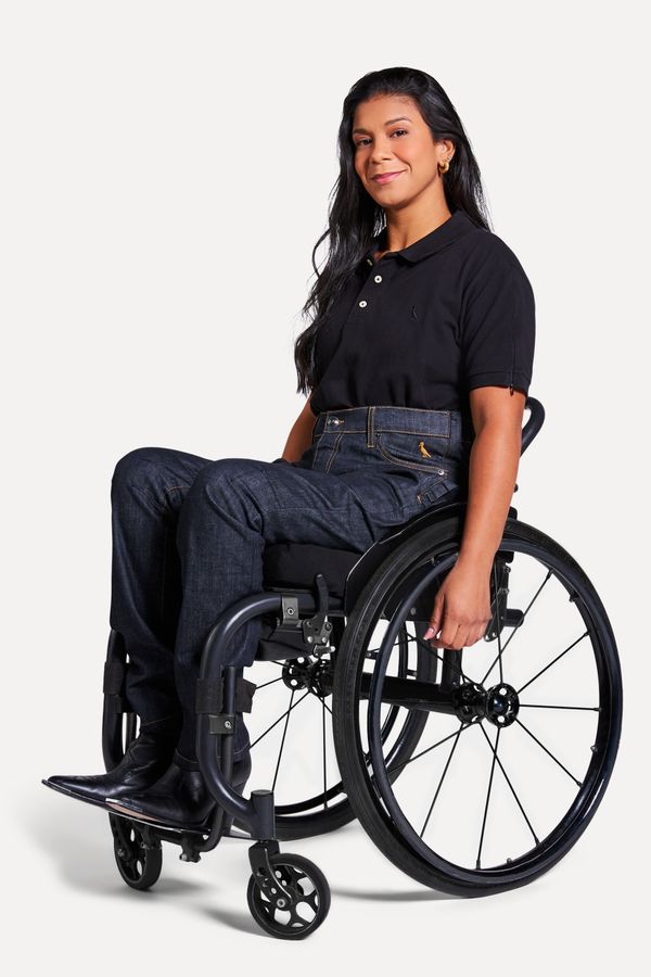 Calca Jeans Reta Adapte Cadeirante