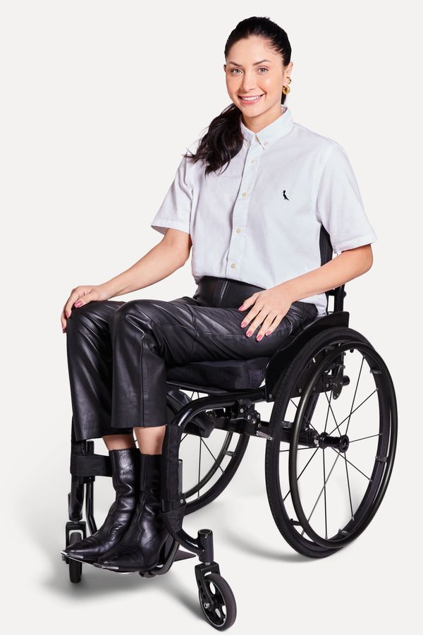 Camisa Mc Oxford Adapte Cadeirante