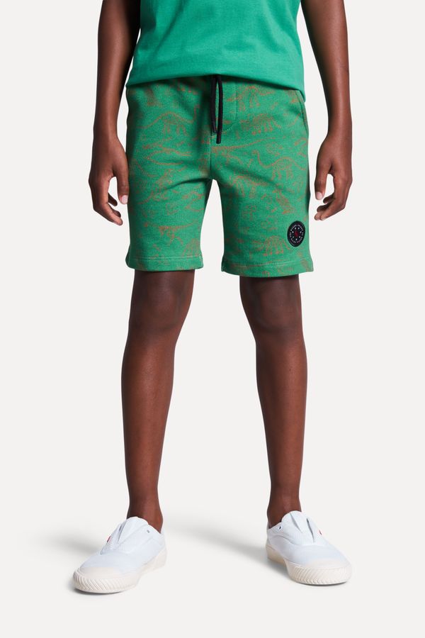 BERMUDA MOLETOM MINI ESTAMPA DINO