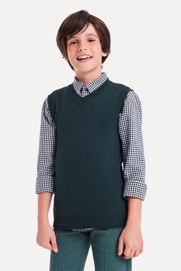 Colete Tricot Mini Gola V