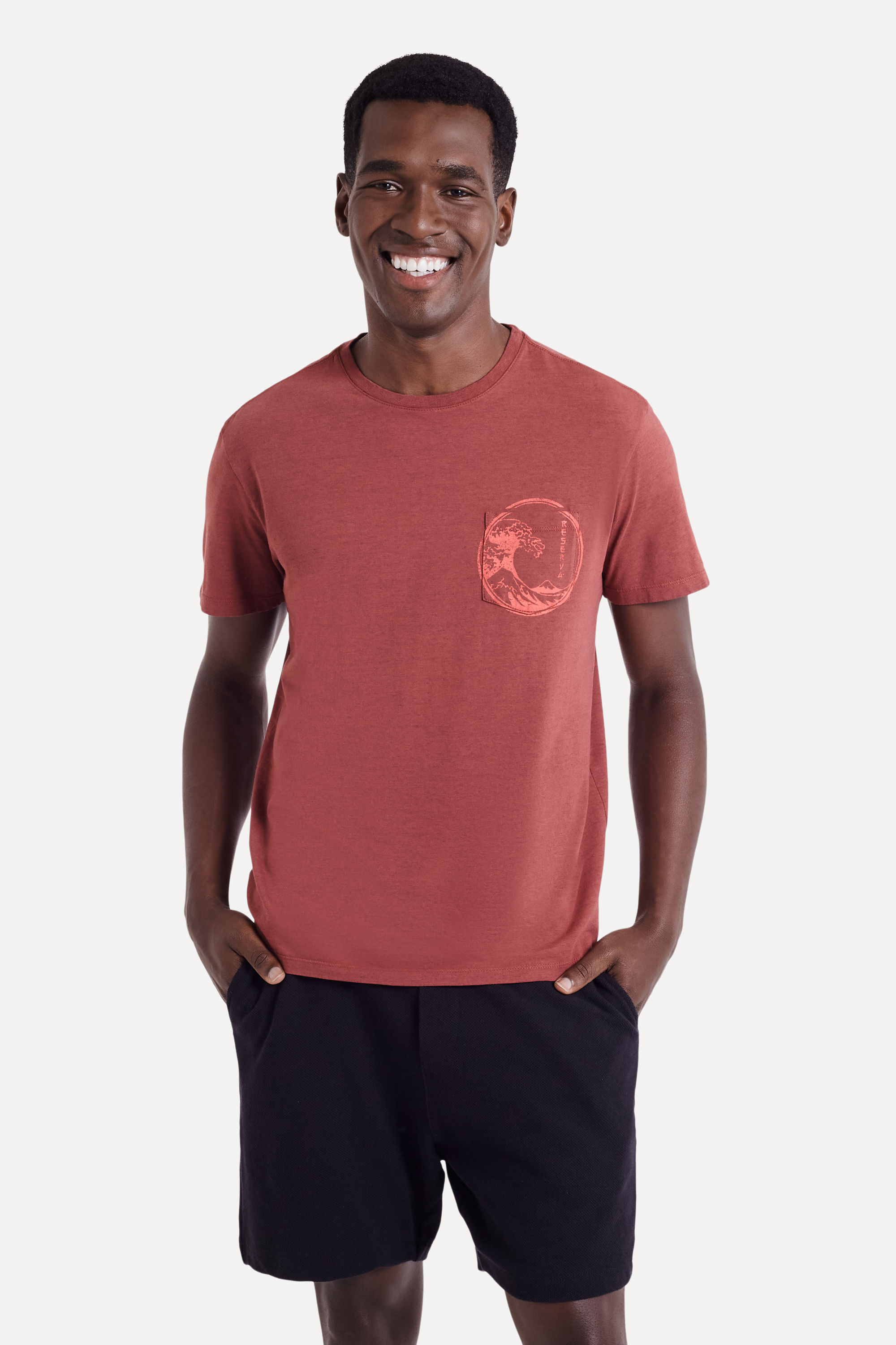 Camiseta Estampada Selo Onda