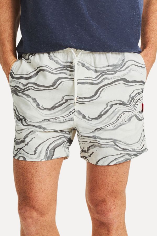 Short Casual Elastico Estampa Relevo