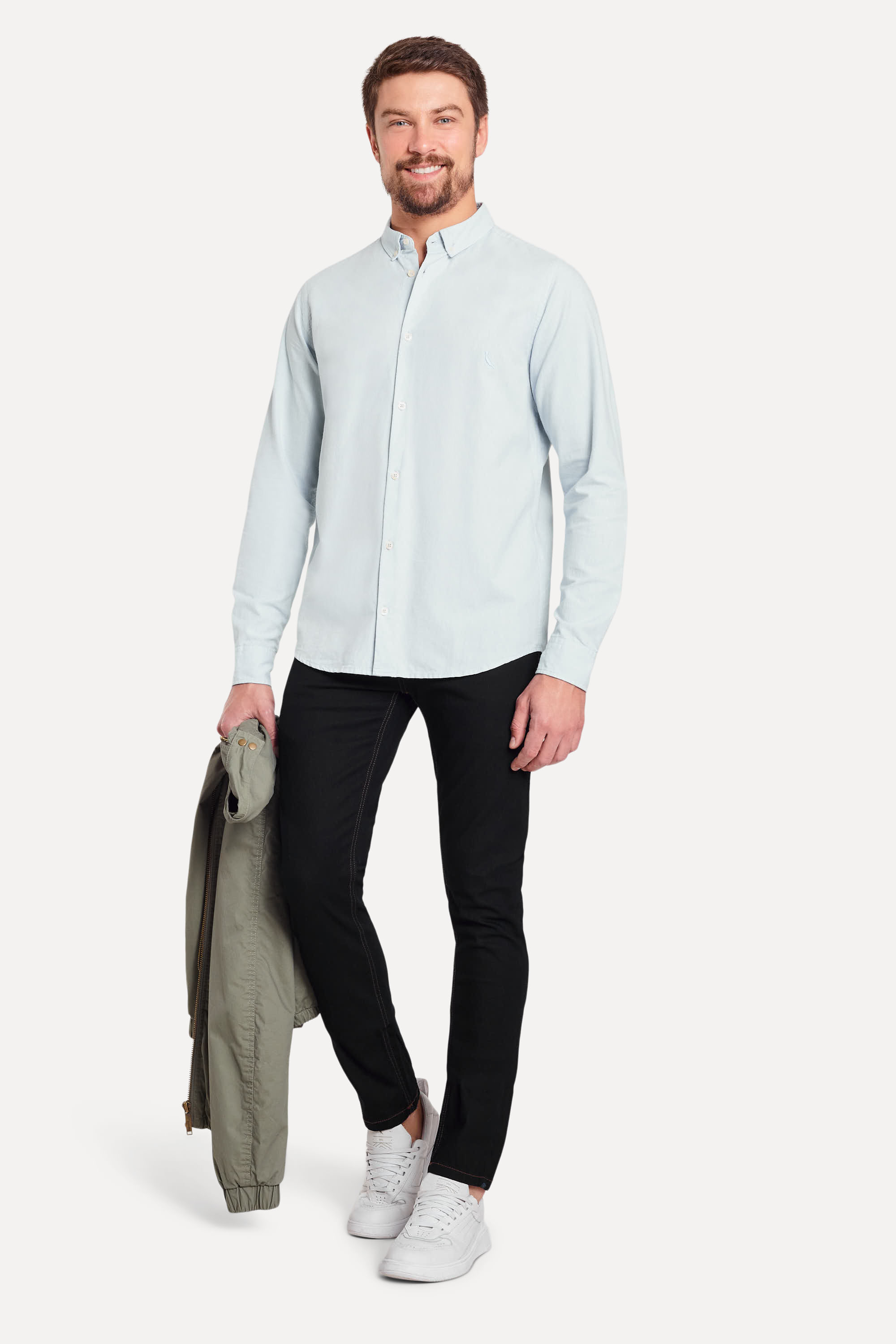 Camisa Ml Oxford Color