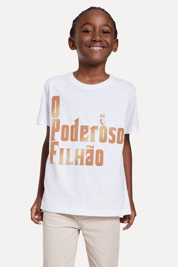 Camiseta Mini Estampada Poderoso Filhao