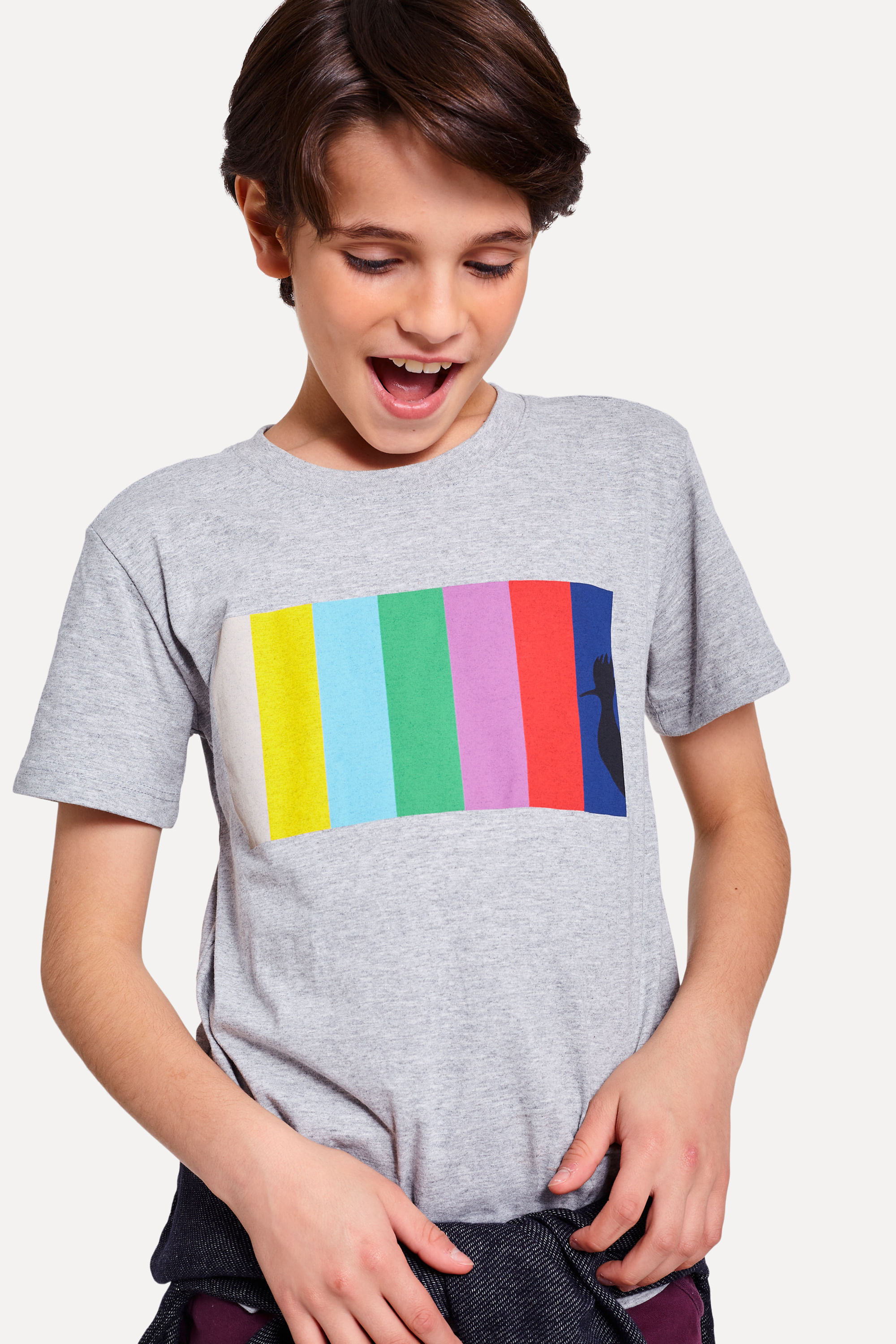 Camiseta Mini Pica Pau Color Bar