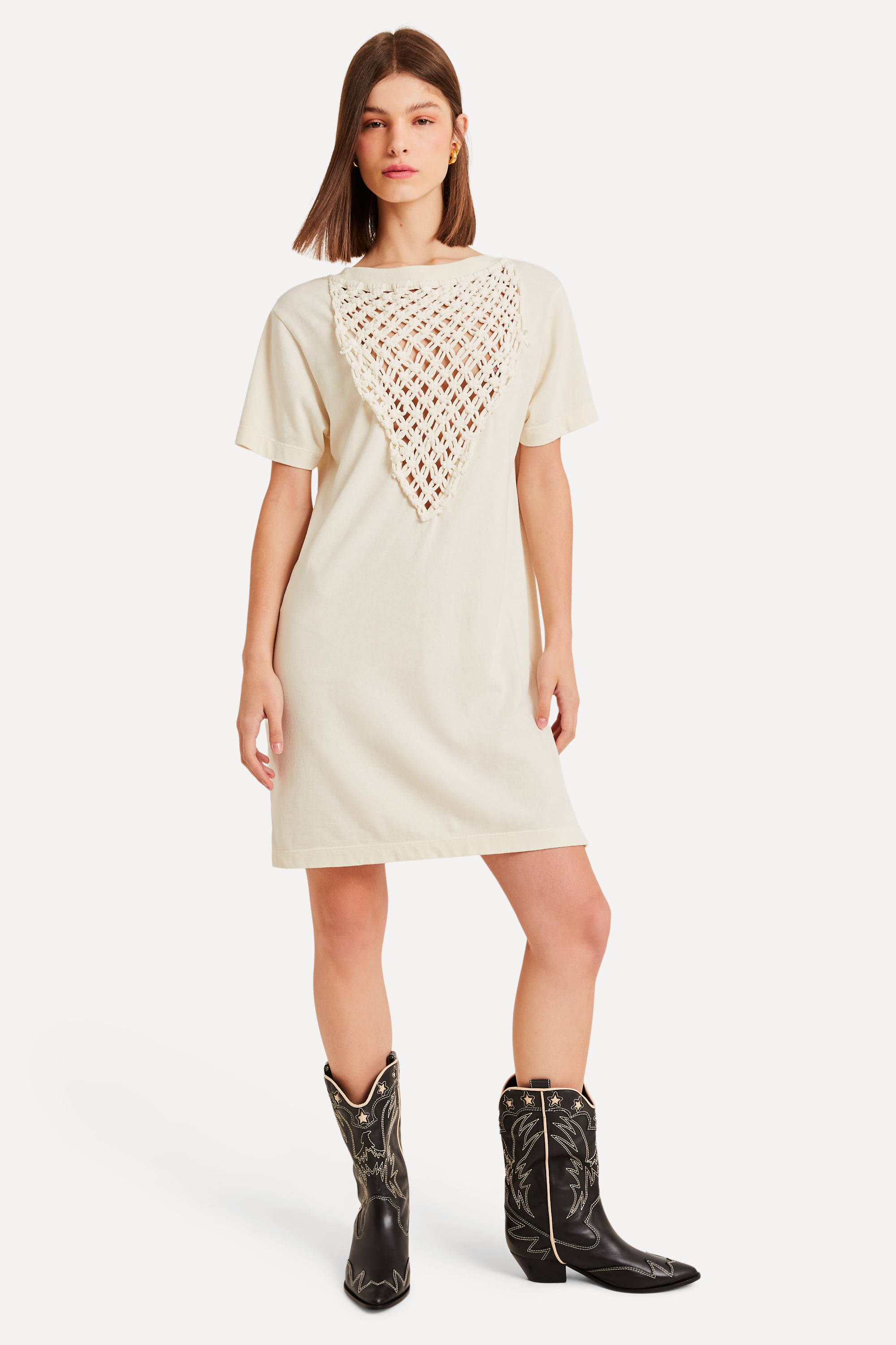 Vestido Malha Macrame