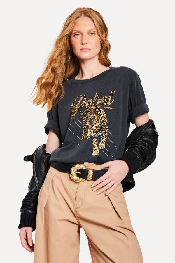 T-shirt Estampada Onca Rebel