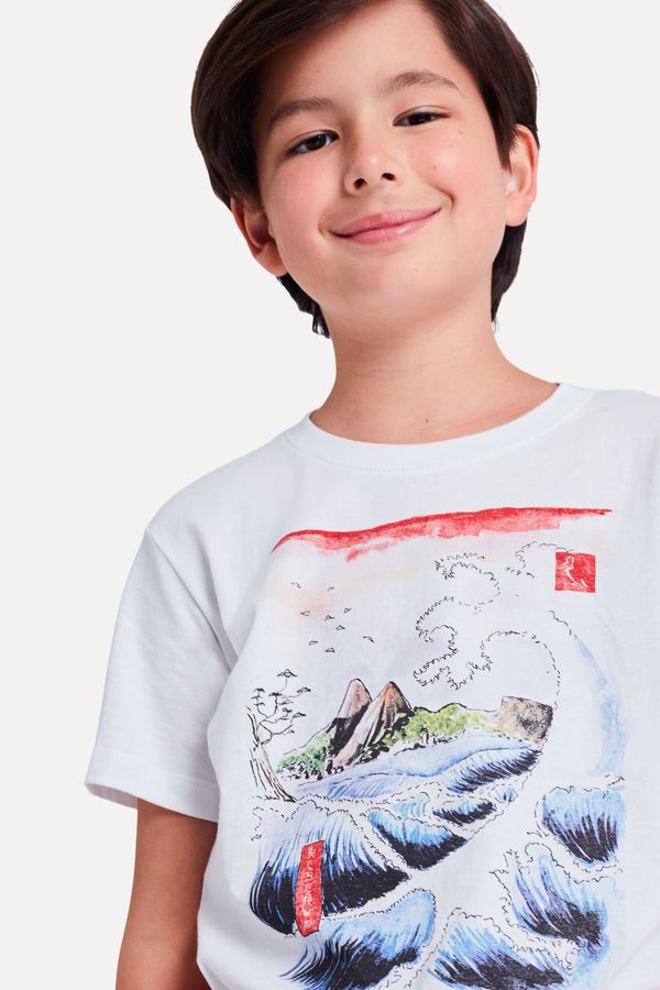 Camiseta Mini Estampada Onda Rj