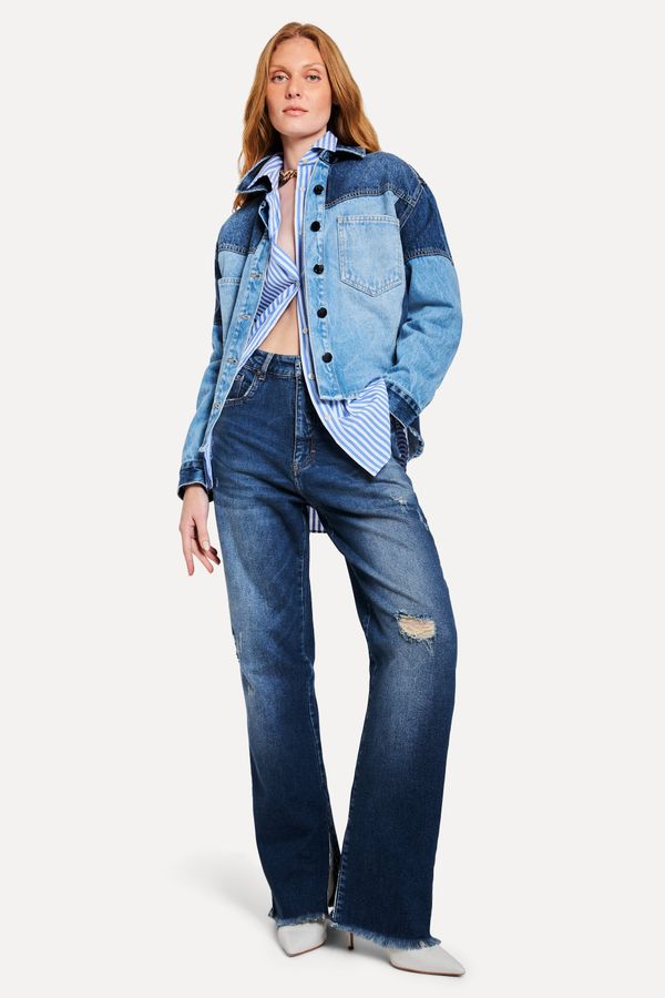 Calca Jeans Wide Leg Mila High