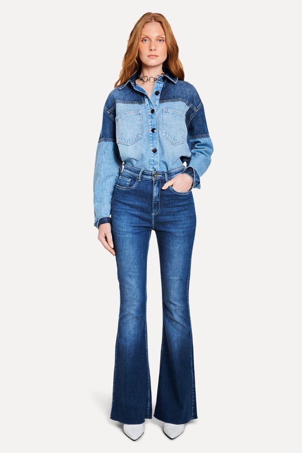 Calca Jeans Flare Nina Basic Blue