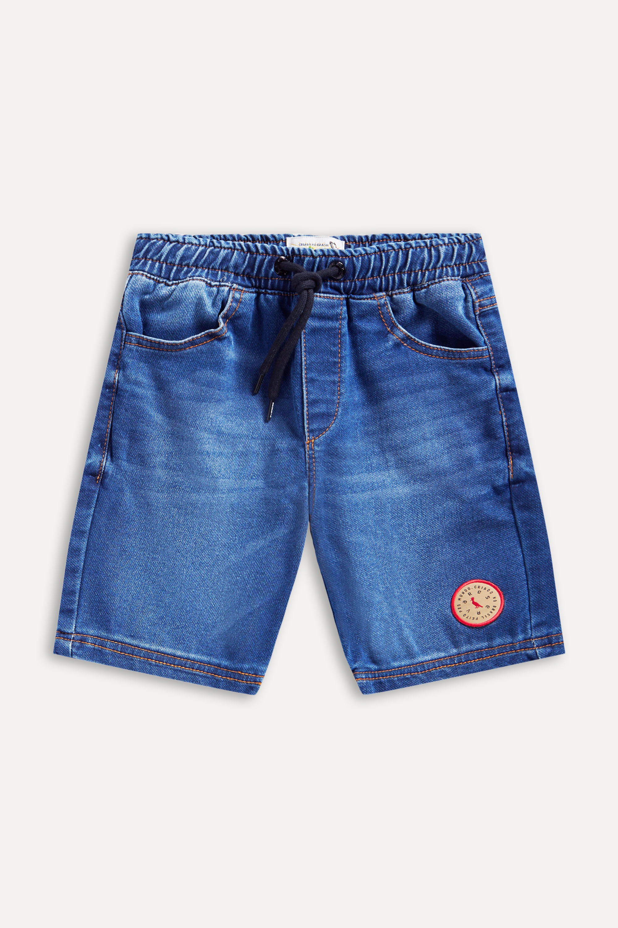 Bermuda Mini Jeans Elastico Cintura