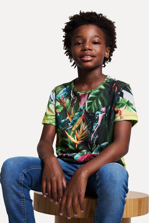 Camiseta Mini Fullprint Paraiso Tropical