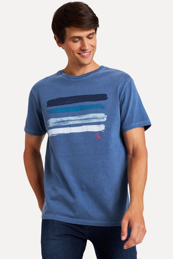 Camiseta Estampada 4 Listras Aquarela