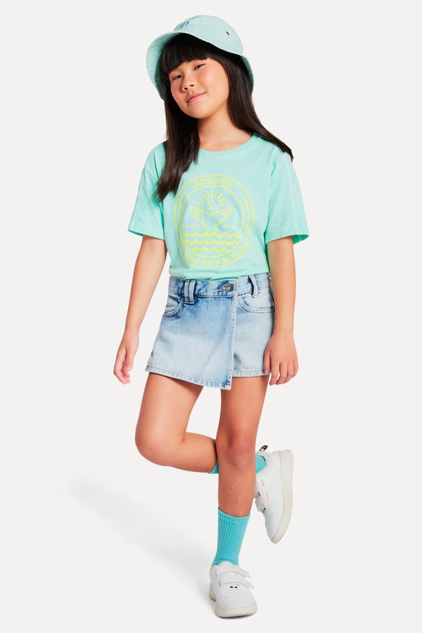 Short Saia Menina Jeans