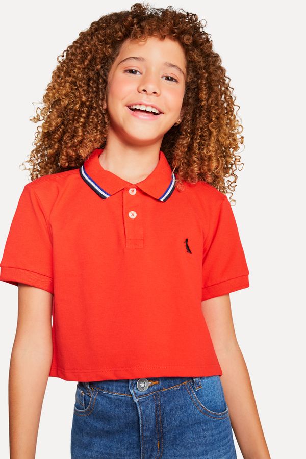 Polo Menina Cropped 3 Frisos