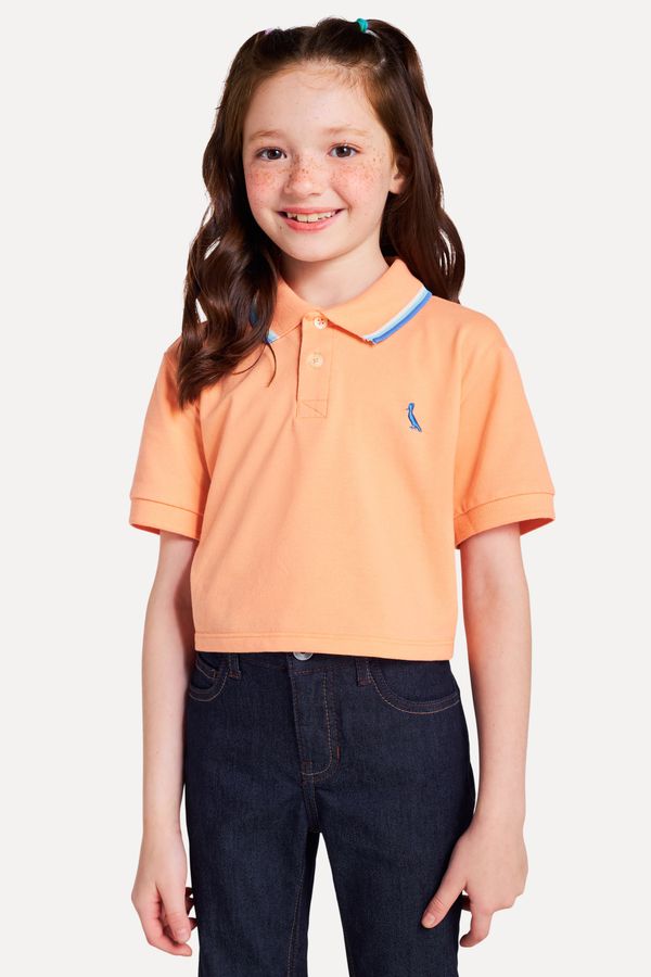 Polo Menina Cropped 3 Frisos