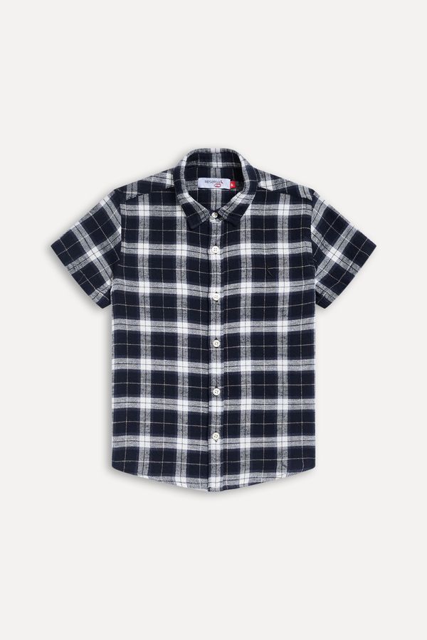 Camisa Mini Flanela Xadrez Preto Branco