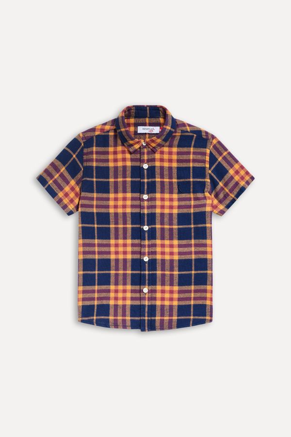 Camisa Mini Flanela Xadrez Tricolor