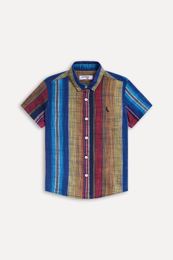 Camisa Mini Mc Flame Leve Listras