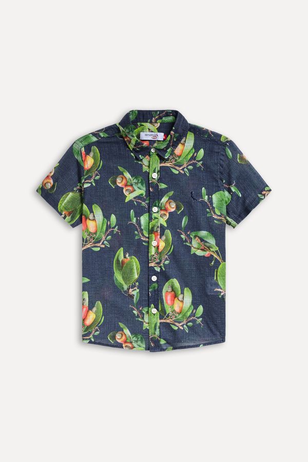 Camisa Mini Mc Cajueiro Escuro