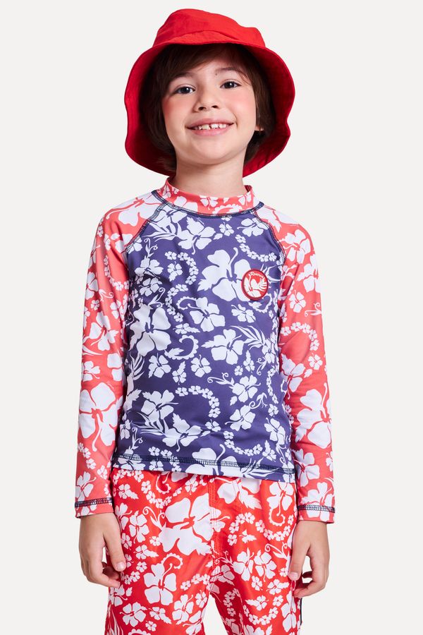 Camiseta Mini Manga Longa Uv Hibisco