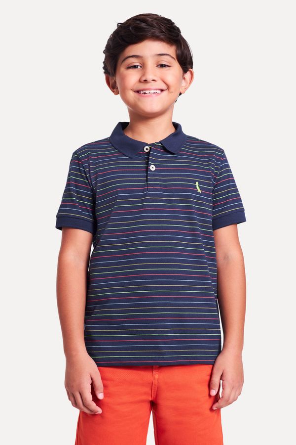 Polo Mini Malha Listra Fluor