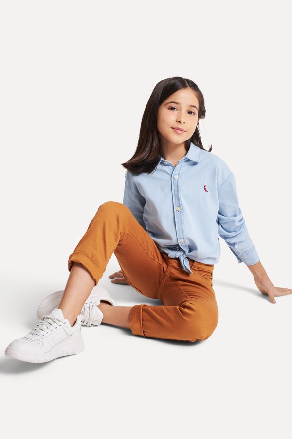CAMISA RESERVA MINI JEANS AZUL CLARO
