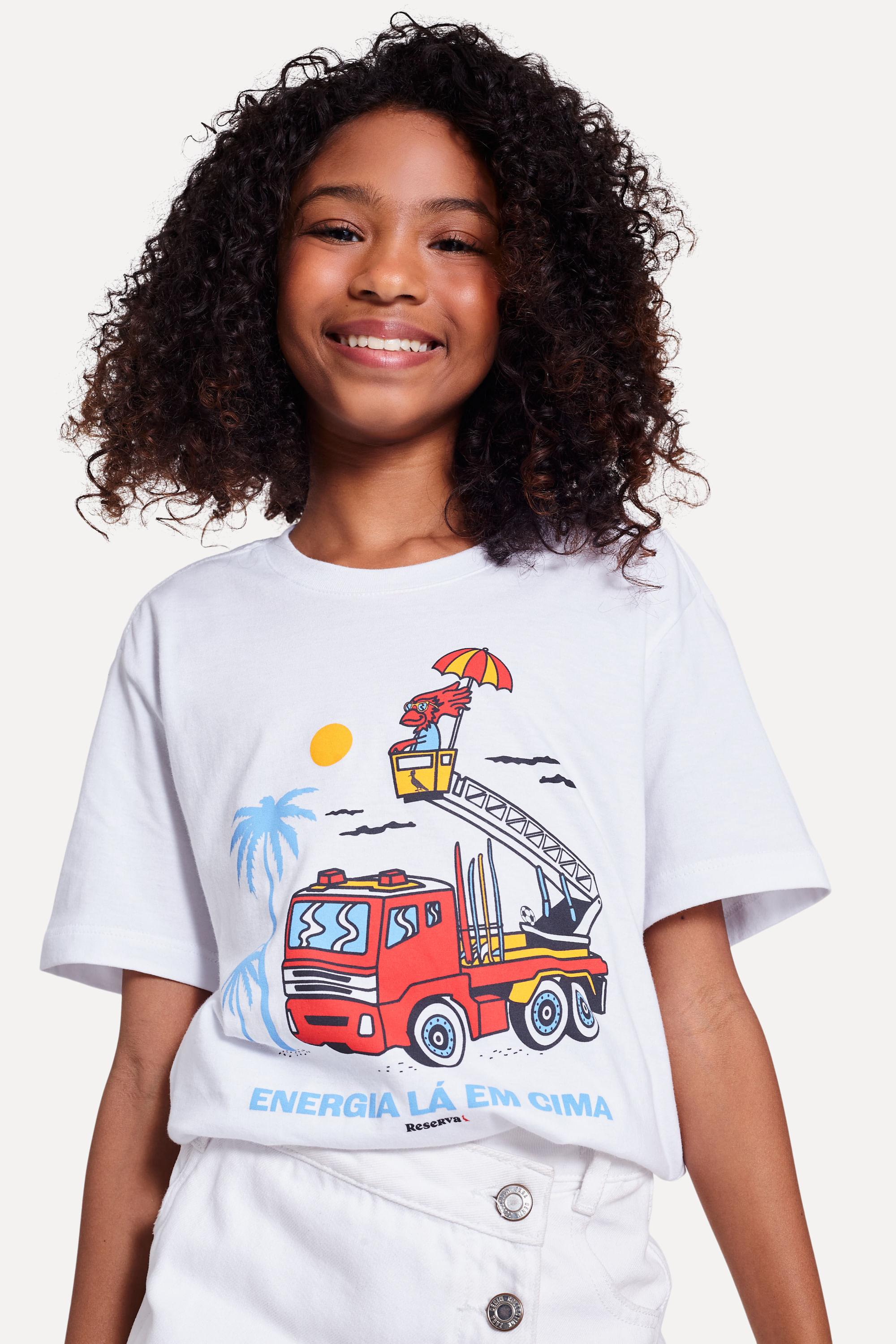 Camiseta Mini Energia La Em Cima