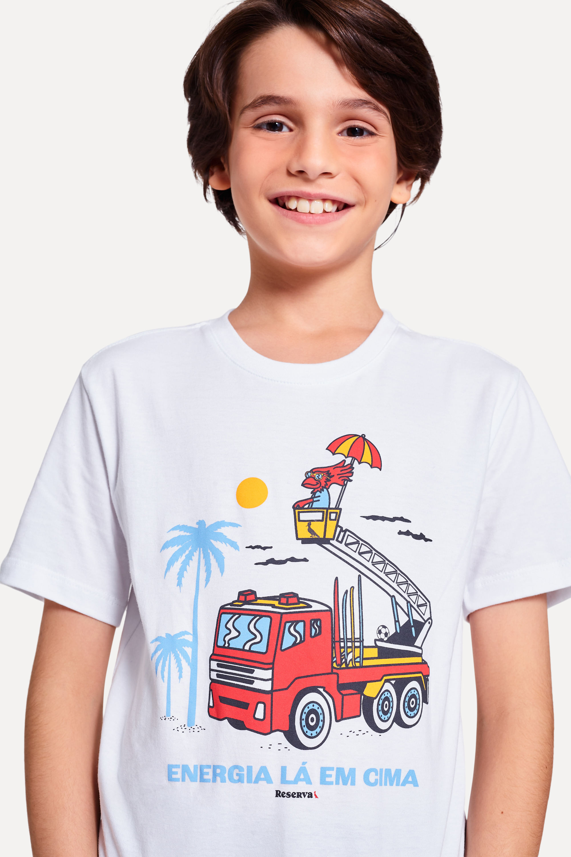 Camiseta Mini Energia La Em Cima