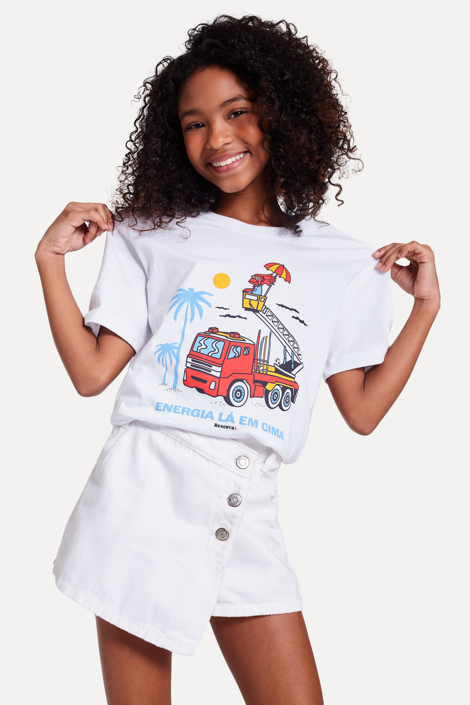 Camiseta Mini Energia La Em Cima