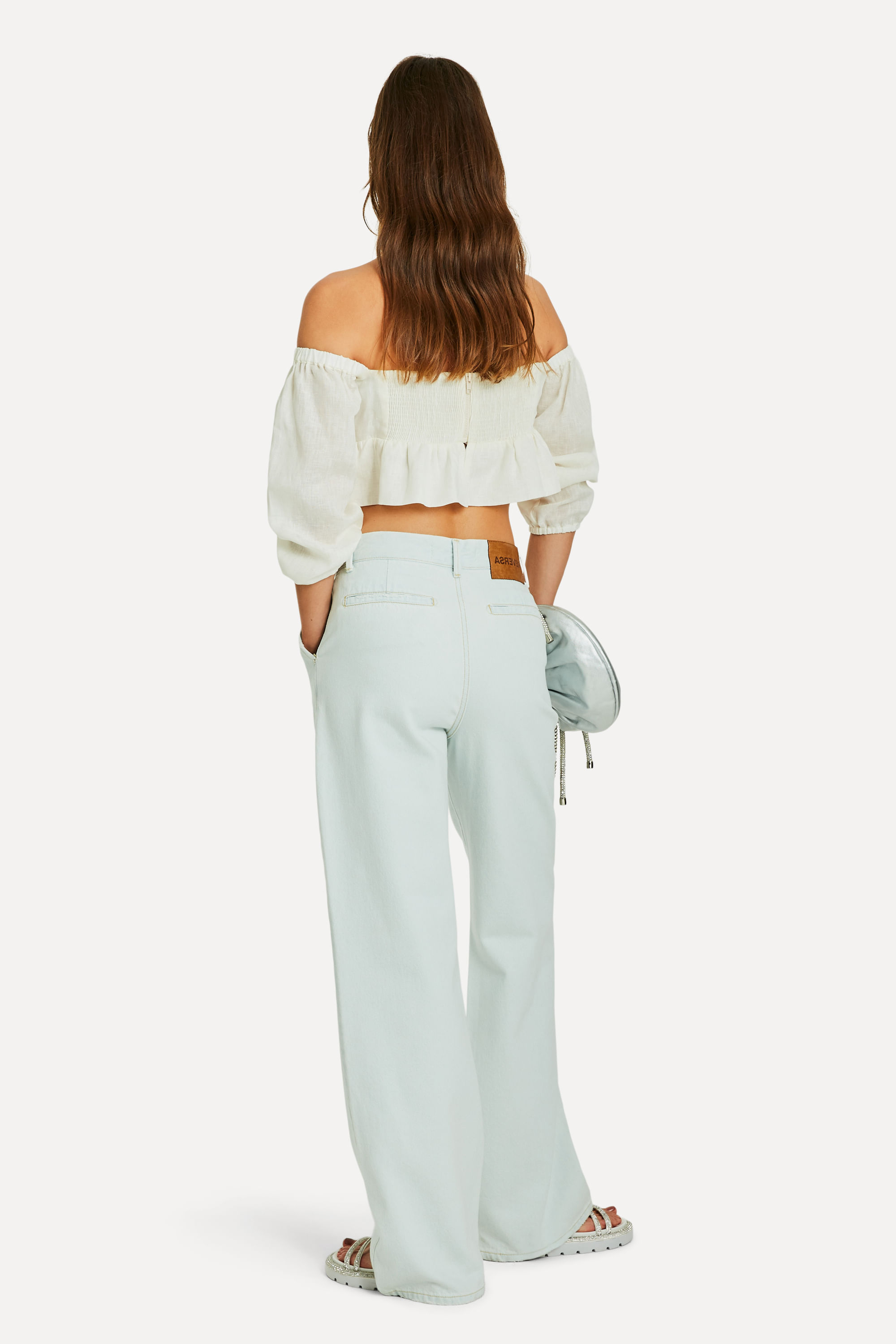 Calca Jeans Wide Leg Anny Delave