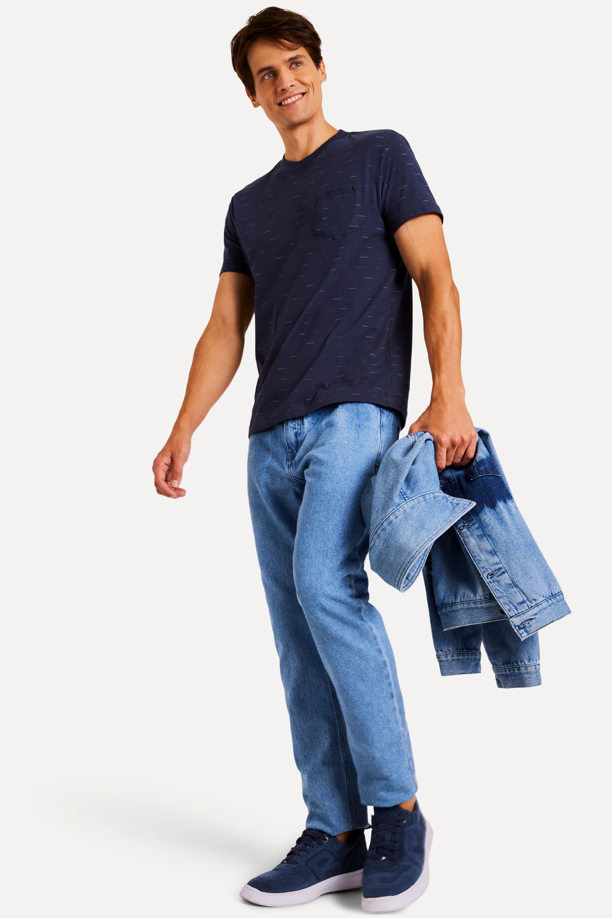 Camiseta Space Dye Com Bolso