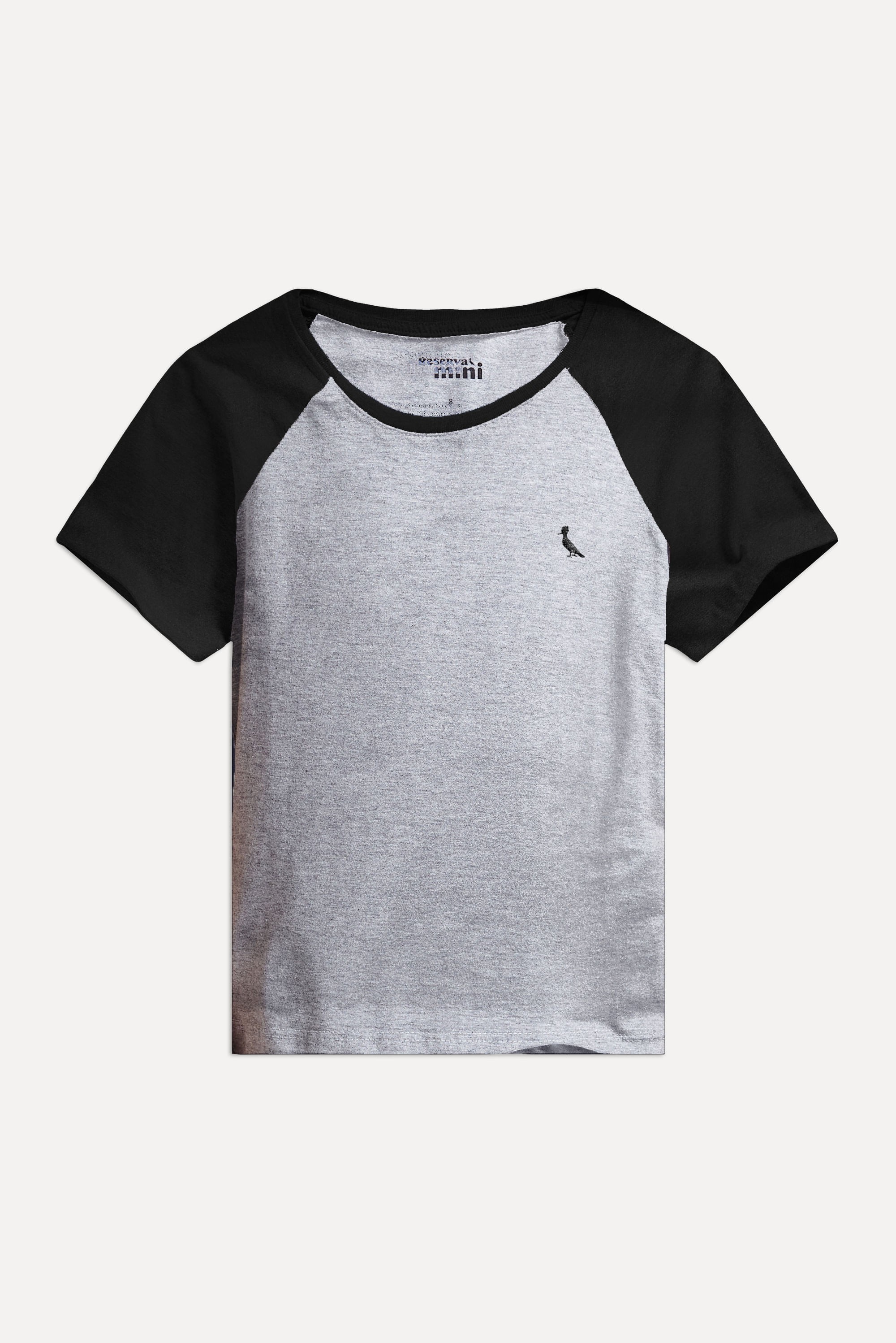 Camiseta Mini Raglan Pp Bordado Noturno