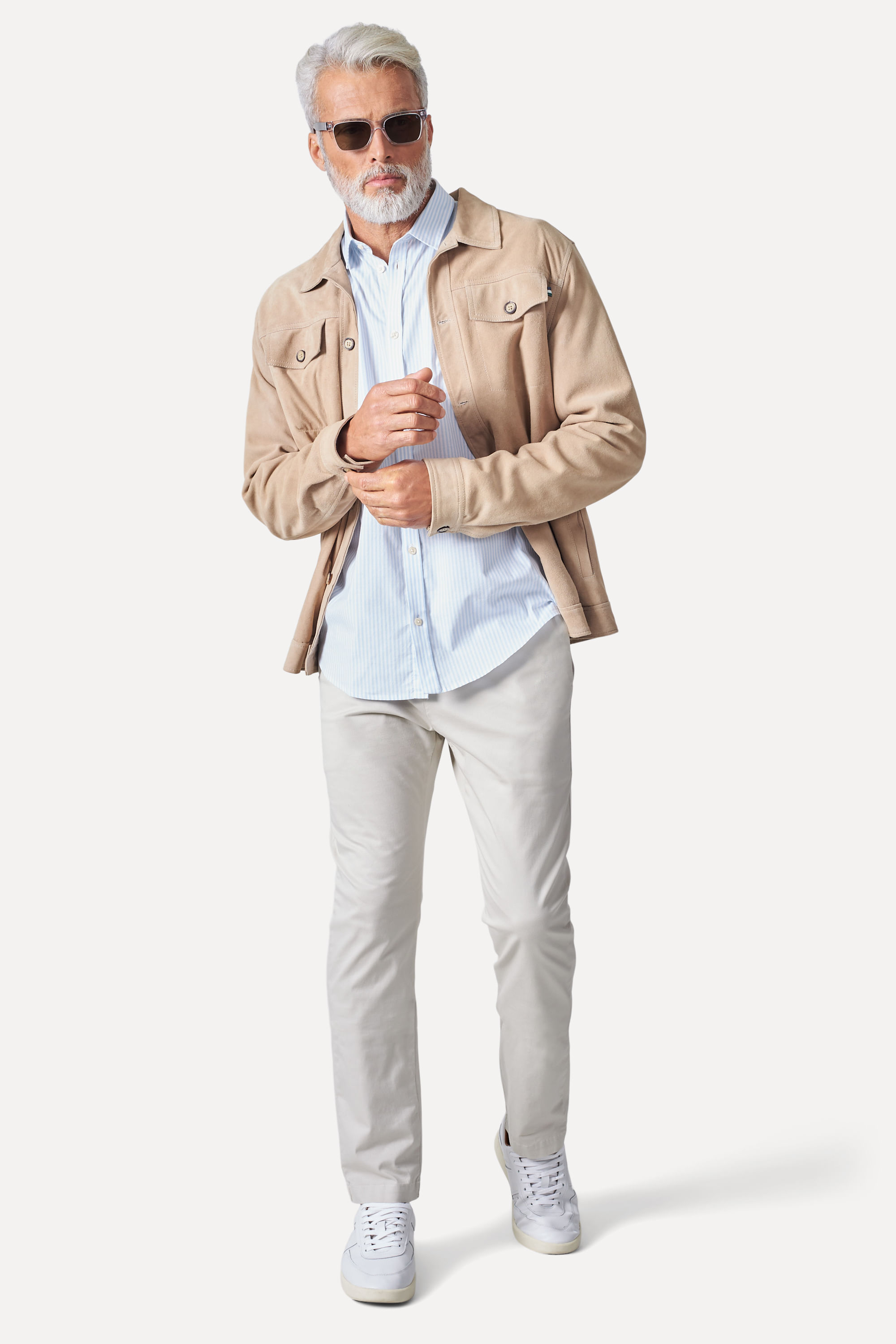 Camisa Ml Tricoline Listra Conforto