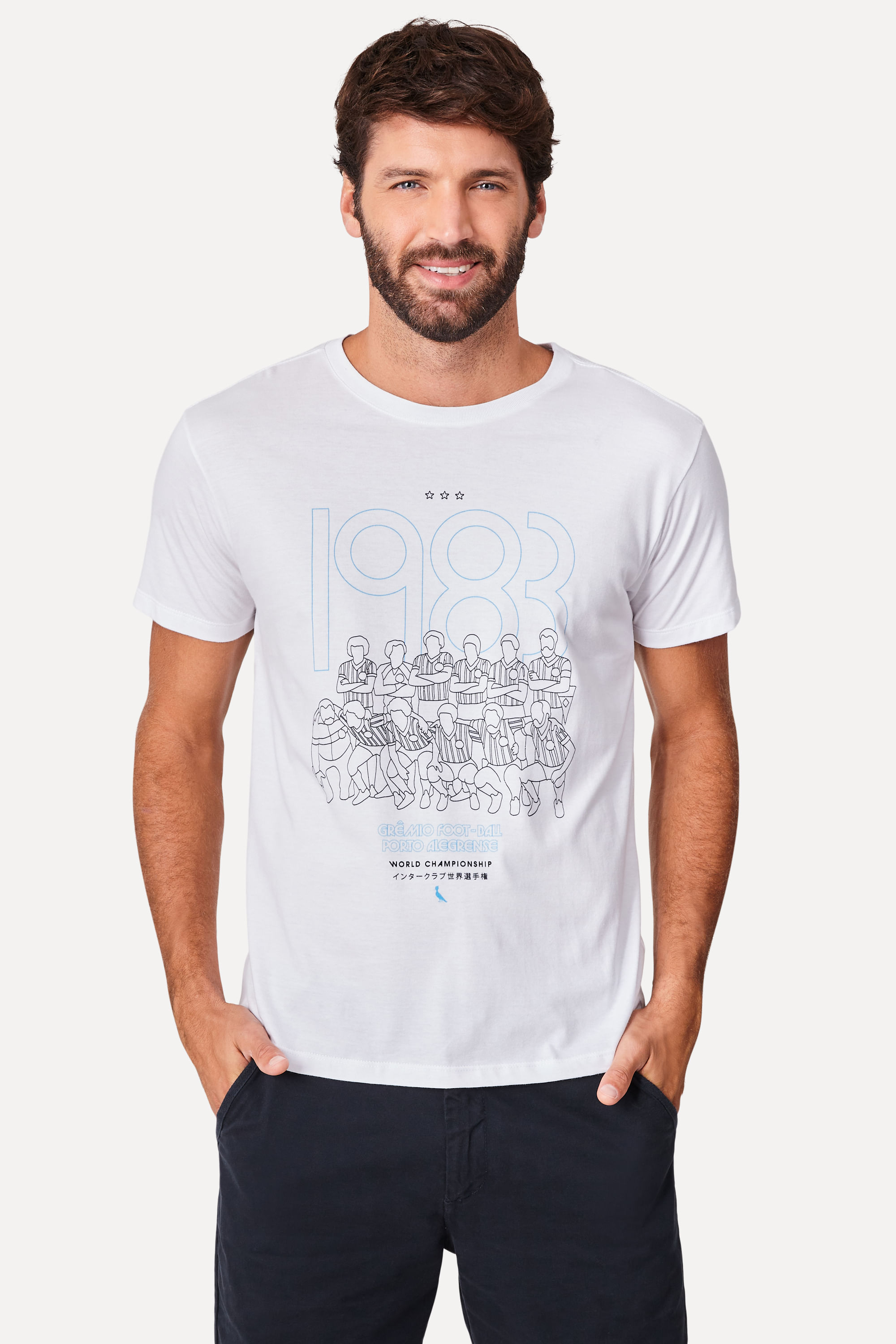 Camiseta Jogadores Gremio Azul